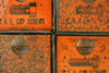 Vintage Dorman Parts Drawer Hardware Bin with 8 Drawers in Rustic Orange (c.1950s) - thirdshift
