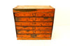 Vintage Industrial Metal Parts Cabinet, 7 Drawers in Bright Orange (c.1950s) - thirdshift
