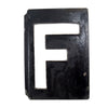 Vintage Metal Letter "F" Moonglo Marquee Letter, 13" tall (c.1900s) N2 - thirdshift