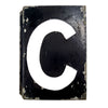 Vintage Metal Letter "C" Moonglo Marquee Letter, 13" tall (c.1900s) N2 - thirdshift