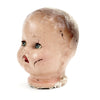 Vintage Composition Baby Doll Head with Sleep Eyes and Molded Hair, 5" tall (c.1920s) - thirdshift