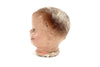 Vintage Composition Baby Doll Head with Sleep Eyes and Molded Hair, 5" tall (c.1920s) - thirdshift