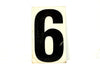 Vintage Metal Number 0/9 or 0/6 Gas Station Sign, 8.5" Double-Sided (c.1950s) - thirdshift