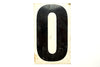 Vintage Metal Number 0/9 or 0/6 Gas Station Sign, 8.5" Double-Sided (c.1950s) - thirdshift