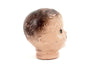 Vintage Composition Baby Doll Head with Sleep Eyes and Molded Hair, 4.5" tall (c.1920s) - thirdshift