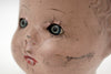 Vintage Composition Baby Doll Head with Sleep Eyes and Molded Hair, 4.5" tall (c.1920s) - thirdshift