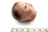 Vintage Composition Baby Doll Head with Sleep Eyes and Molded Hair, 4.5" tall (c.1920s) - thirdshift