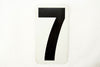 Vintage Metal Number 7 / 8 Gas Station Sign, 10" Double-Sided (c.1950s) - thirdshift
