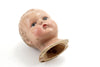 Vintage Composition Baby Doll Head with Molded Hair, 3.25" tall (c.1920s) - thirdshift