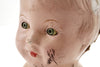 Vintage Composition Baby Doll Head with Sleep Eyes and Molded Hair, 6" tall (c.1920s) - thirdshift