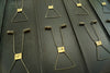 Vintage Industrial Metal Receipt Holder with Numbered Spring Clips, Double-Sided #111-130 (c.1920s) - thirdshift