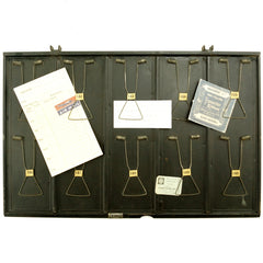 Vintage Industrial Metal Receipt Holder with Numbered Spring Clips, Double-Sided #171-190 (c.1920s) - thirdshift