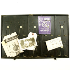 Vintage Industrial Metal Receipt Holder with Numbered Spring Clips, #191-200 (c.1920s) - thirdshift