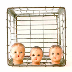 Vintage Metal Dairy Crate / Wire Milk Crate Bottle Basket "HAWTHORN MELLODY" (c.1960s) - thirdshift
