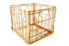 Vintage Metal Dairy Crate / Wire Milk Crate Bottle Basket "DAIRY FRESH" (c.1965) - thirdshift