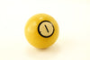 Vintage / Antique Clay Billiard Yellow Number 1, Art Deco Pool Ball (c.1910s) - thirdshift