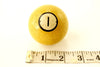 Vintage / Antique Clay Billiard Yellow Number 1, Art Deco Pool Ball (c.1910s) - thirdshift