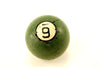 Vintage / Antique Clay Billiard Ball Green Number 6, Art Deco Pool Ball (c.1910s) - thirdshift