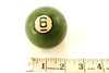Vintage / Antique Clay Billiard Ball Green Number 6, Art Deco Pool Ball (c.1910s) - thirdshift