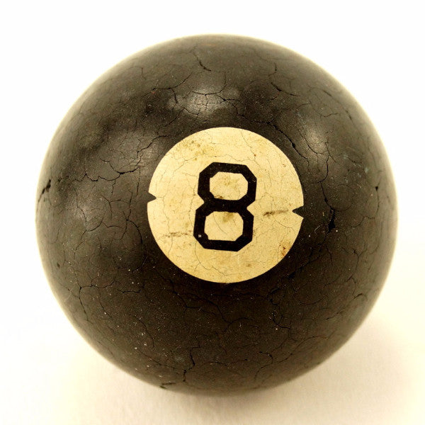 【驚きの値段で】 Billiard Clay Antique / Vintage Ball Art 8, Number Black ビリヤード