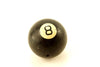 Vintage / Antique Clay Billiard Ball Black Number 8, Art Deco Pool Ball (c.1910s) - thirdshift