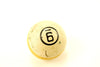 Vintage / Antique Clay Billiard Ball Yellow Number 9, Art Deco Pool Ball (c.1910s) - thirdshift