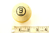 Vintage / Antique Clay Billiard Ball Yellow Number 9, Art Deco Pool Ball (c.1910s) - thirdshift