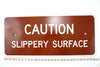 Vintage "CAUTION Slippery Surface" Metal Sign (c.1970s) N1 - thirdshift