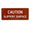 Vintage "CAUTION Slippery Surface" Metal Sign (c.1970s) N1 - thirdshift