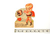 Vintage Valentine's Day Card with Die Cut Super Hero with Movable Cape (c.1940s) - thirdshift