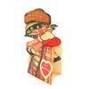 Vintage Valentine's Day Card with Die Cut Fold-Out Burglar and Ladder (c.1940s) - thirdshift