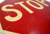 Vintage Metal "STOP" Sign in Red and White (c.1960s) - thirdshift