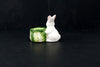 Vintage Rabbit Figures in White Ceramic, Set of 3 (c.1980s) - thirdshift