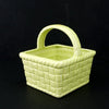 Vintage Basket Planter in Light Green Ceramic (c.1983) - thirdshift