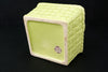 Vintage Basket Planter in Light Green Ceramic (c.1983) - thirdshift