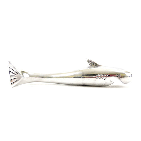 Vintage Shark Bottle Opener / Bremer Fish Shaped Aluminum Opener 7" long (c.1950s) N3 - thirdshift