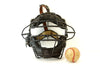 Vintage Baseball Catchers Face Mask with Metal Grid, Leather Straps (c.1970s) - thirdshift