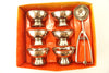 Vintage Ice Cream Serving Set in Stainless Steel Set of 7 (c.1970s) - thirdshift