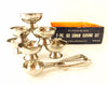 Vintage Ice Cream Serving Set in Stainless Steel Set of 7 (c.1970s) - thirdshift