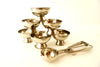 Vintage Ice Cream Serving Set in Stainless Steel Set of 7 (c.1970s) - thirdshift