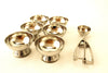 Vintage Ice Cream Serving Set in Stainless Steel Set of 7 (c.1970s) - thirdshift