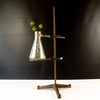 Vintage Industrial Cast Iron Lab Stand with Tripod Base, Clamps, Flask (c.1970s) - thirdshift