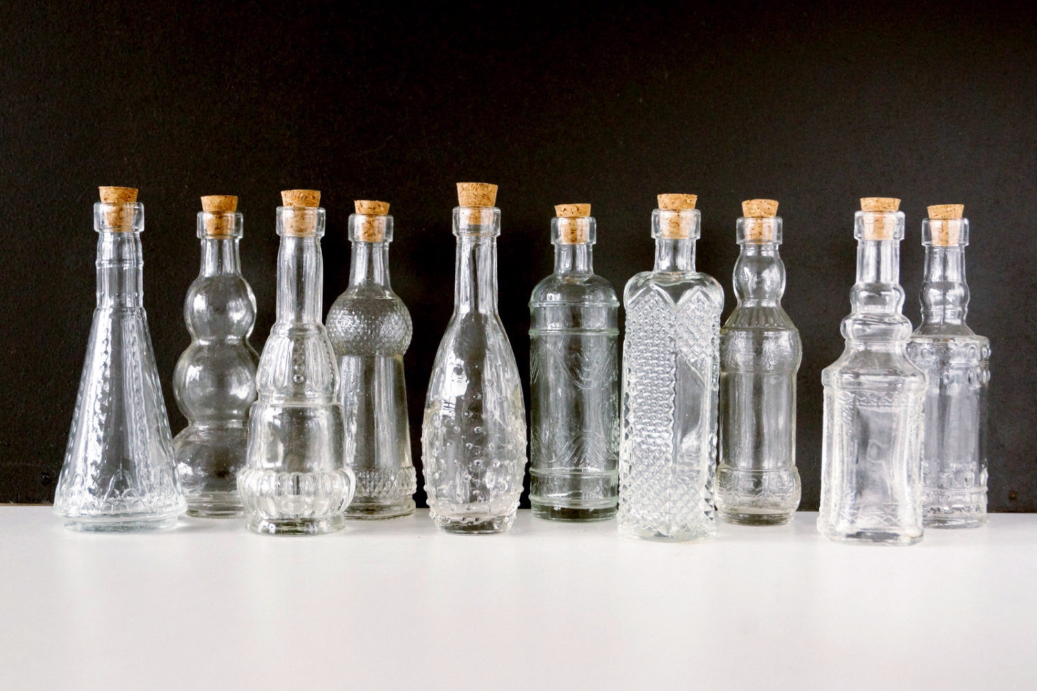 Clear Decorative Glass Bottle