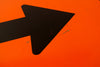 Vintage Metal "Detour" Sign in Orange and Black (c.1970s) - thirdshift