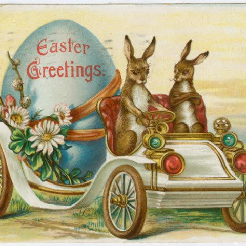 Digital Download "Easter Greetings" Easter Postcard (c.1907) - Instant Download Printable - thirdshift