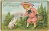 Digital Download "Easter Greetings" Easter Postcard (c.1909) - Instant Download Printable - thirdshift