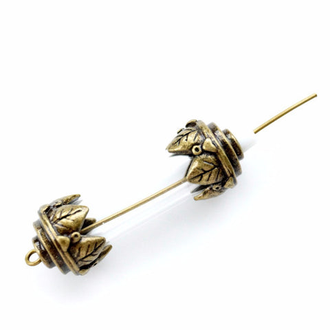 Fillable Treasure Capsule, Time Capsule Charm (Antique Gold) - thirdshift
