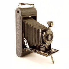 Vintage Kodak 1-A Pocket Folding Camera in Black (c.1910s) - thirdshift