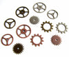 Metal Gears and Sprockets in Silver, Brass, and Copper (Set of 12) - thirdshift