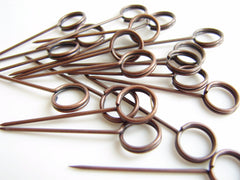 Metal Memo Pins in Antique Copper Finish (Set of 20) - thirdshift